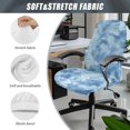 thumbnail image 5 of Xoenoiee Blue Tie Dye Pattern Stretch Computer Office Chair Cover, Spandex Slipcover Protective, Removable Stretchable Universal Desk Chair Covers Rotating Chair (Not Chair), L, 5 of 6