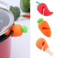 thumbnail image 1 of 2Pcs Pot Lid Overflow Preventer Silicone Lid Holder Creative Shape Heat-Resistant Reusable Anti-spill Kitchen Utensils Holder Boil Lifter, 1 of 7
