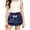 Navy1, variant on Girls Front Bow Pleated Printed Shorts Elastic Back Waist Multi Pattern Lightweight Loose Kids Summer Casual Shorts(Navy2,11-12 Years)