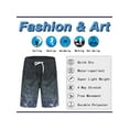 thumbnail image 4 of APTRO Mens Swim Trunks 9'' Mesh Liner Quick Dry Swim Shorts Board Shorts Bathing Suit Swimsuit Summer Beach Shorts Gray MK065 4XL, 4 of 7