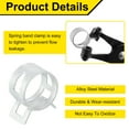 thumbnail image 3 of 15Pcs Spring Band Type Action Fuel/Silicone Vacuum Hose Pipe Clamp, 13.5mm Low-Pressure Air Spring Hose Clip Clamp for Automotive Oil Pipe Water Pipe, Silver, 3 of 6
