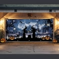thumbnail image 2 of Nmdmisc Halloween Garage Door Cover Large Halloween Garage Door Decorations Witches Hanging Garage Door Halloween Banner Holiday Garage Door Window Wall Background,13.1*5.9ft, 2 of 6