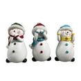 thumbnail image 2 of Zawou Christmas Snowman Family Resin Statue Set, Indoor Holiday Décor for Living Room, Tabletop, or Shelf Display, Handcrafted Winter Scene, 3-Piece Set White, 2 of 7