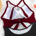 thumbnail image 7 of Zpanxa Women's One Piece Swimsuits Tummy Control Front Cross Bathing Suits Wine B M, 7 of 7
