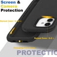thumbnail image 2 of iPhone 17 Case Cover 3 Layer Rugged / Heavy Duty / Shockproof 6.1" Black, 2 of 6