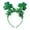 C, variant on St. Patrick's Day Green Shamrock Headband Decorations, Irish Festival Lucky Clover Glitter Ribbon Tinsel Headpiece for Party & Parade Wear