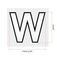 thumbnail image 2 of Letra W Parches Termoadhesivos Calor Transferencia Letras 2 Pulgadas Blanco Letra Bricolaje para Equipo Uniforme, Deportes Camiseta, Fútbol, Baloncesto, Béisbol Paquete de 10, 2 of 6
