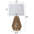 thumbnail image 4 of Mainstays 22 in Brown Rope Table Lamp with White Shade, 4 of 5