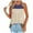 Khaki, variant on ZVNAΖH Tank Tops for Women,Women's Casual Loose Fit Crew Neck Sleeveless Back Button Pullover Tops