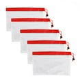thumbnail image 1 of EeaseCA 5Pcs 8 Inches Reusable Mesh Produce Bags Washable Eco Friendly Bags for Grocery Shopping Storage Fruit Vegetable Toys Bgs (Red), 1 of 9