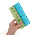 thumbnail image 5 of Unique Bargains 1 Pc 14 Grids Double Row Pill Box for Travel Large Blue Green, 5 of 6