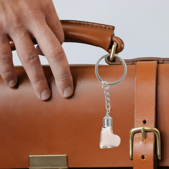 OUNONA Creative Key Chain Wishing Bottle Keychain Glass Bottles Keychain Small Vial Pendant