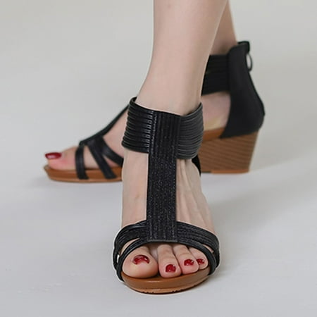 

Wedges Heels for Women Supportive Light Womens Sandals Platform Sandals Women Wedge Durable Practical Attractive Womens Casual Sandals for Summer Great Stylish