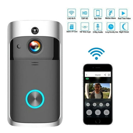 Key Ring Video Camera - Tagital Wireless Smart WiFi Video DoorBell IR Visual Ring Camera Intercom Home Security