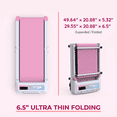 thumbnail image 6 of FYC Under Desk Walking Pad, 180° Foldable Treadmill for Home Office, 2.5HP Quiet Brushless Motor 0.5-4MPH 300LBS Capacity, Compact Design for Small Space,  App Control & Bluetooth Speaker (Pink), 6 of 12