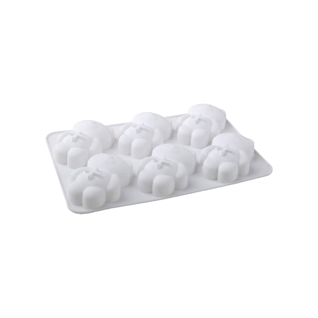 Día Del Molde Del Oso de Peluche Oso Marrón de Peluche Regalo de Pastel Francés de Silicona, 21.8x14.5x2.2cm Negro Blanco Molde de Silicona Oso Marrón de Peluche