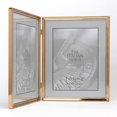 thumbnail image 2 of AmPm Antique Pewter 5x7 Hinged Double Picture Frame, Bead Border Design, 2 of 4
