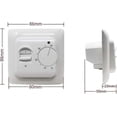 thumbnail image 4 of Manual Underfloor Heating Thermostats 220v 16a, Electric Underfloor Heating Controller Mechanical Room Thermostat With Floor Sensor Probe1pc, 4 of 5