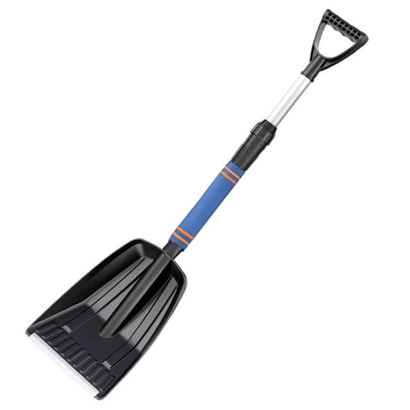 Snow Shovel, 34 Extendable Snow Pusher Detachable SnowShovel with Ergonomic Handle, Emergency SnowShovel for Snowmobiles,Camping & Emergency,Garden,SnowRemoval