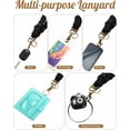 thumbnail image 5 of Teacher Scrunchie Lanyards for ID Badges Keys Cute Neck Stretchy Lanyards Retractable Keychain Holder for Women Ladies, 5 of 7