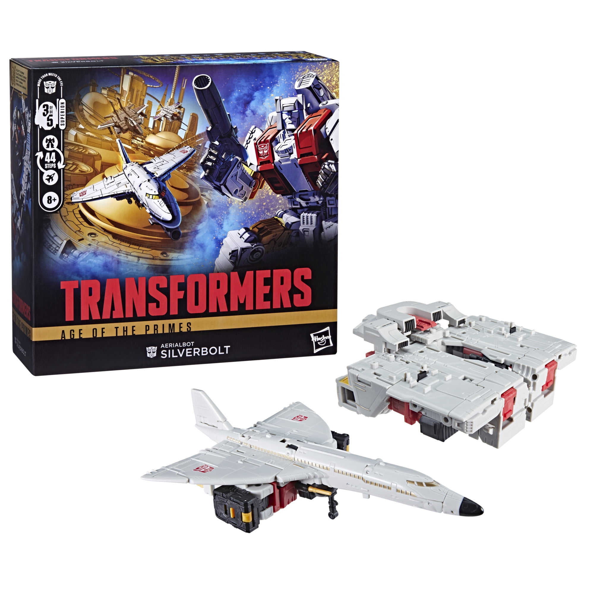 Transformers Age of the Primes Commander Class Aerialbot Silverbolt 7” Action Figure, 8+