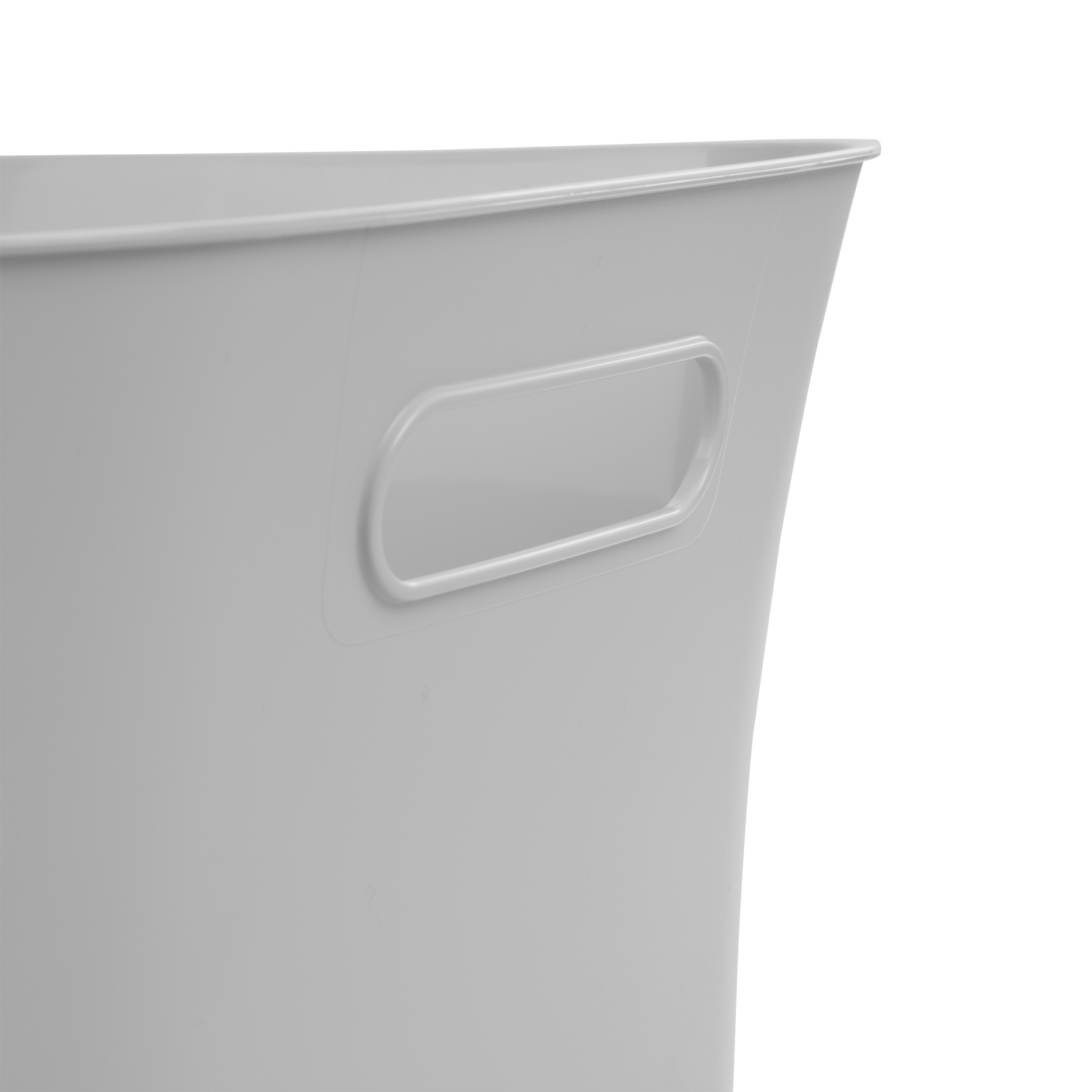 Mainstays Medium Bin Plastic, Brushed Silver
