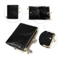 thumbnail image 4 of Womens Wallet Small Rfid Ladies Compact Bifold Leather Vintage Coin Purse With Zipper and Kiss Lock, 4 of 6