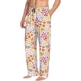 thumbnail image 2 of Easygdp Colorful Floral Men's Pajama Pant, Sleep Elastic Waistband Lounge Pants - Large, 2 of 9