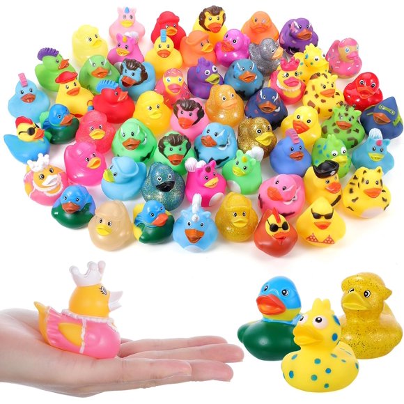 30 Pcs Rubber Ducks Assorted Plastic Rubber Ducks for Cruise Ducks Ducking Bath Toys Ducks Party Favors Beach Pool Activity Cruise Ships Hiding for Kids Teens