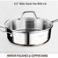 HOMICHEF 10Piece Nickel Free Stainless Steel Cookware Set Copper Band