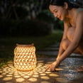 thumbnail image 5 of Solar Powered Chinese Style Lantern, Warm Light, Woven Rattan Hanging Lamp For Garden Yard Decoration, Outdoor Indoor Lighting Fixture, 5 of 5