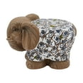 thumbnail image 5 of 14.96" Modern Elephant Garden Stool Brown Decorative Magnesium Oxide for Homes, 5 of 20