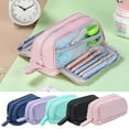thumbnail image 6 of Holloyiver Large Capacity Pen Pencil Case with 4 Compartments,Pencil Pouch Bag with Zipper Portable Handle,Multi-Slot Pencil Pouch Bag Aesthetic Supplies Organizer for Adults, 6 of 6
