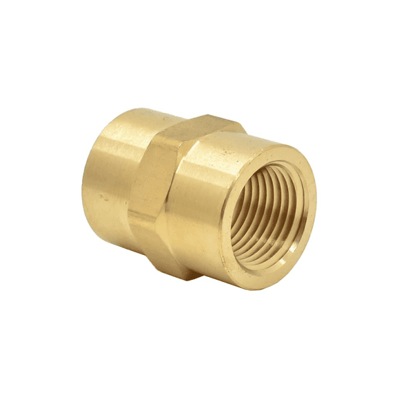 Interstate Pneumatics FPC660 Brass Female Coupling Adapter 3/8 Inch X 3/8 Inch NPT Female
