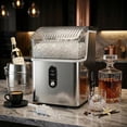 thumbnail image 2 of KISSAIR Nugget Ice Maker Countertop, 35lbs/24H with Self-Cleaning Function, Portable Sonic Ice Machine for Home/Office Stainless Steel,Sliver, 2 of 7
