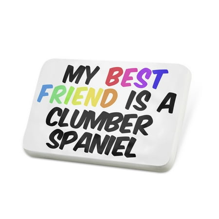 Clumber Spaniel Silhouette Dogs - Porcelein Pin My best Friend a Clumber Spaniel Dog from England Lapel Badge – NEONBLOND