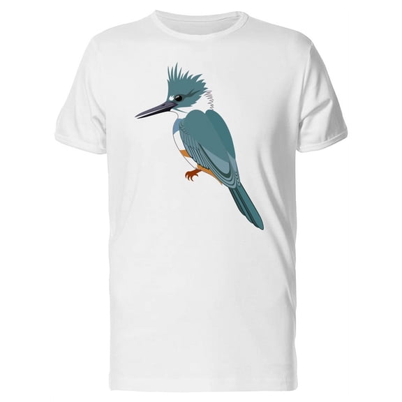 Belted Kingfisher Doodle T-Shirt Men -Image by Shutterstock, Male Medium
