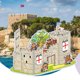 thumbnail image 3 of Gwong Juguete Castle House Jigsaw auto ensamblaje Papel educativo 3D Creativo Building Blocks Puzzle para niños Gwong 30012083, 3 of 6
