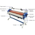 thumbnail image 6 of 63 Inch Cold Laminating Machine Semi-auto Electric/Manual Cold Roll Laminator with Self-Removing Film Function 110V for Photo Poster Ads, 6 of 7