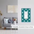 thumbnail image 5 of Haiem White Polka Dots With Teal Background Pattern Decorative Wall Plates, 1-Gang 5.0" x3.0", Unbreakable Thermoplastic Faceplate Cover for Decorator Receptacle Outlet & Switch-Style U, 5 of 6