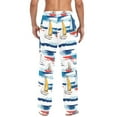 thumbnail image 4 of FORMRS Mens Pajama Pants with Pockets Sleepwear Lounge Bottoms Sizes S-2XL, Dark Blue Hand Drawn Sailboats, 4 of 7