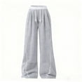 thumbnail image 6 of Girl's Wide Leg Sweatpants Elastic High Waisted Baggy Pants Casual Loose Joggers Trousers with Pockets, 6 of 6