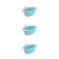 thumbnail image 3 of facefd 1/2/3 TureClos Vegetable Drainer Basket Plastic Sink Strainer Triangular Kitchen Fruit Drainer Suction light blue 3PCS, 3 of 6