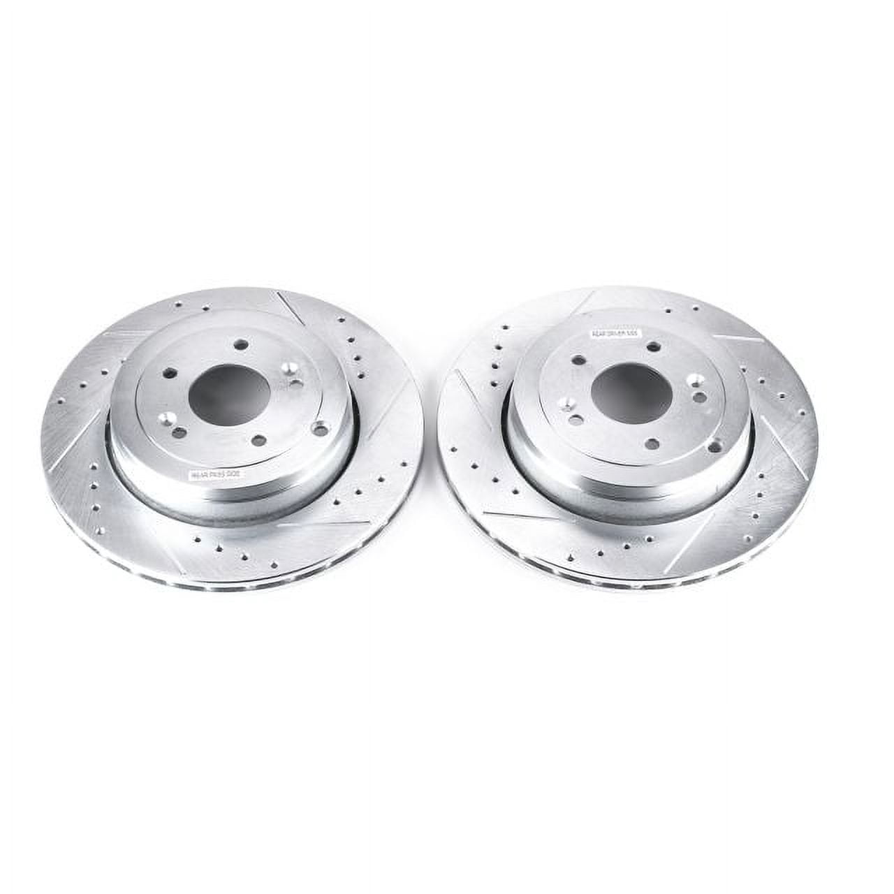 Power Stop Rear Pair of Drilled and Slotted Brake Rotors JBR1528XPR