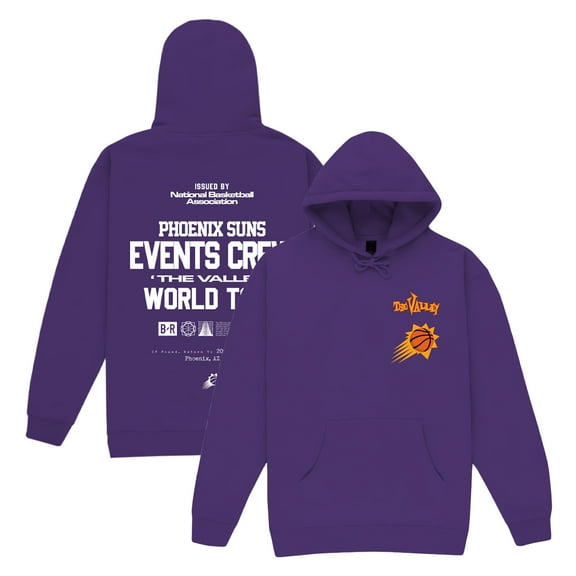 Unisex Bleacher Report x Mitchell & Ness-Purple Phoenix Suns Backstage Crew Pullover Hoodie