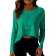 thumbnail image 1 of V Cuello 3/4 Manga Tops para las Mujeres Entrenamiento Camisas de Protección Solar, Camisetas de Moda Primavera Verano Blusas Túnica, 1 of 8