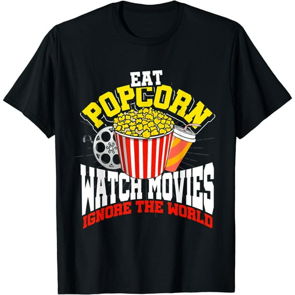 Retro Movie Night Gift Idea Film Food Lover Popcorn T-Shirt