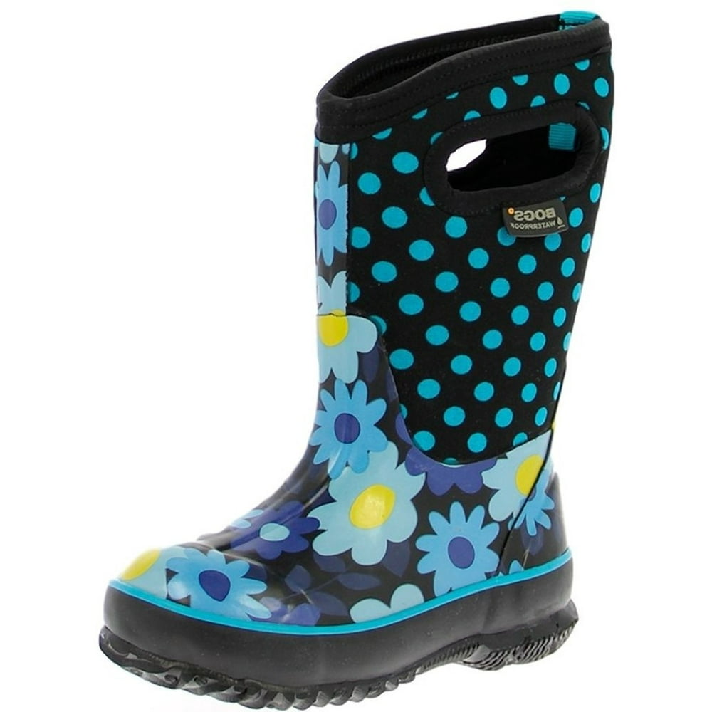 Bogs Bogs Muck Boots Boys Kids Girl 10" Flower Dots Rubber Waterproof