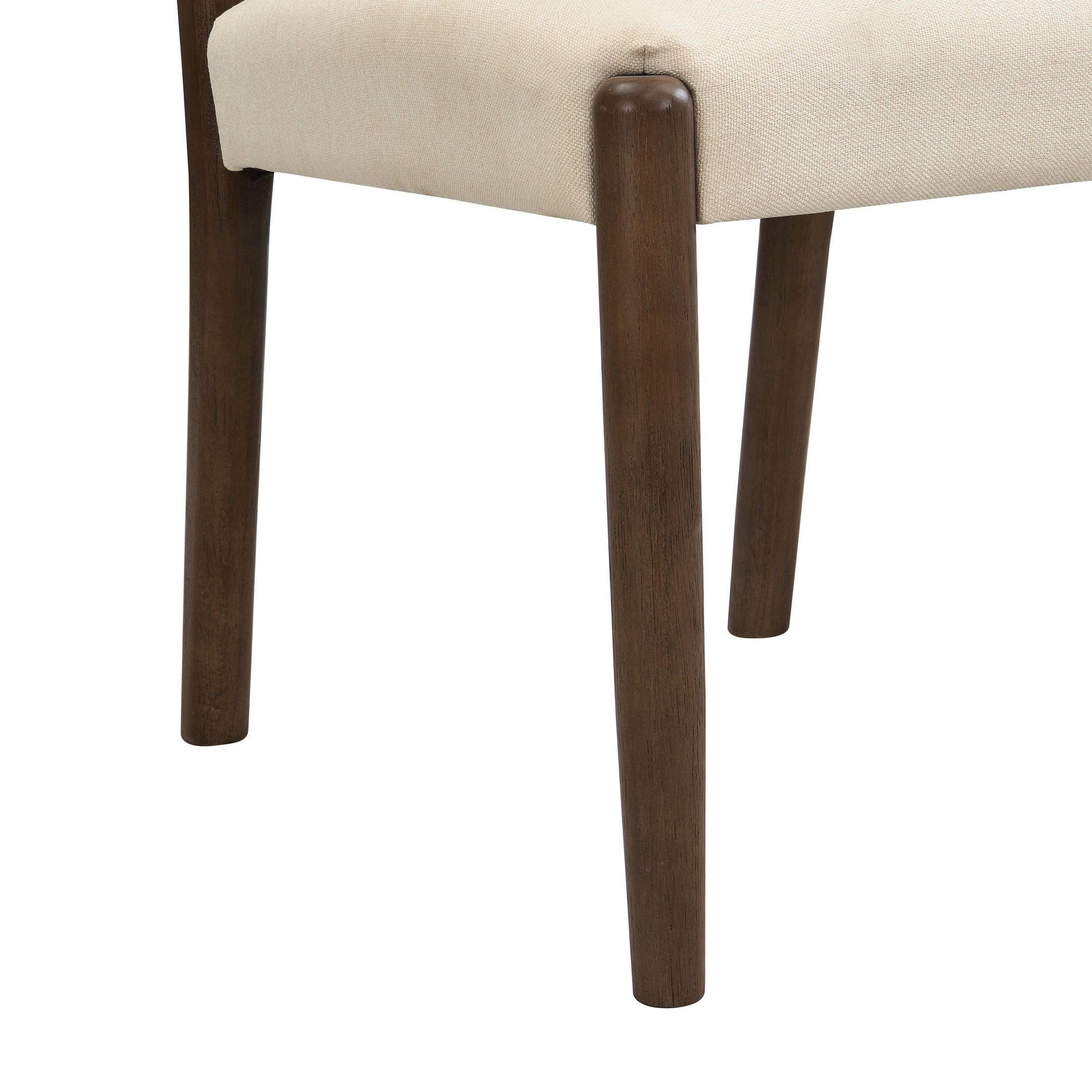 Christopher Knight Home 5-Piece Square Dining Table Set with Upholstered Armless Chairs, Walnut+Beige