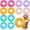 Candy Colors, variant on Small Inflatable Pool Float Bulk 23.62 Inches Swimming Ring Pool Floats Colorful Inflatable Tube for Adult Summer Vacation Beach River Bachelorette Wedding Party Supplies, 6 Colors